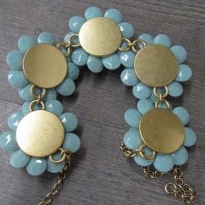 J. Crew Jewelry - J.Crew turquoise & rhinestone flower necklace J. Crew Jewelry - J.Crew turquoise & rhinestone flower necklace